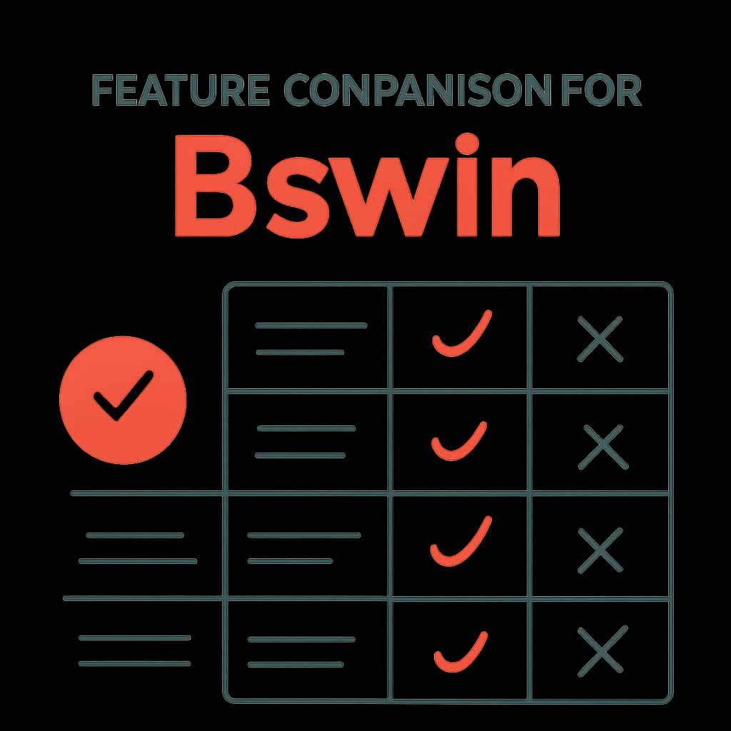 Illustration showcasing Bswin's key features.