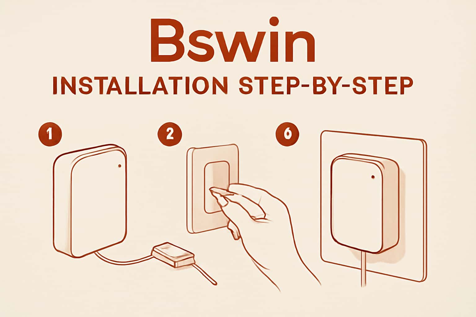 Informational scene depicting the Bswin installation process.