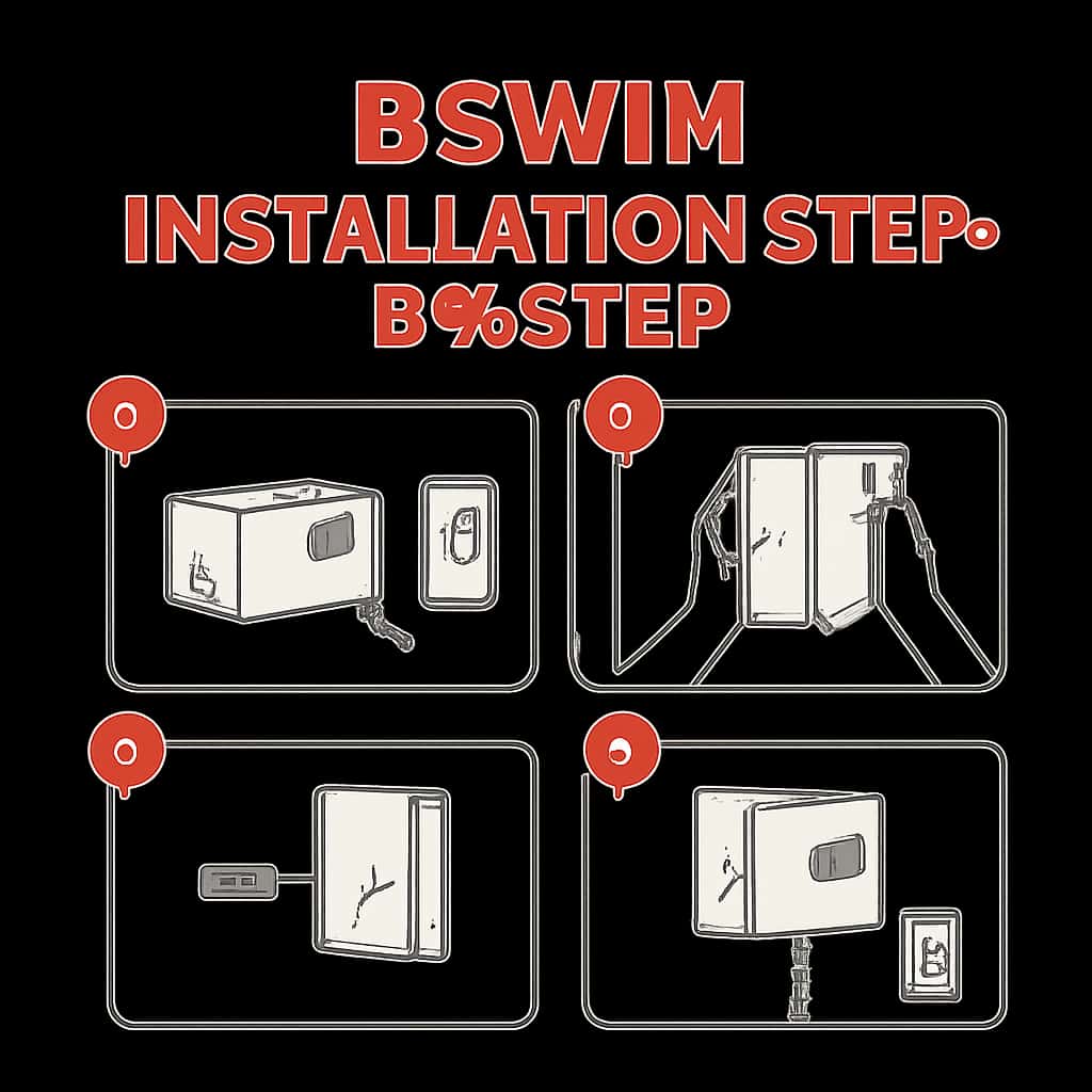 Diagram illustrating the installation steps for Bswin.