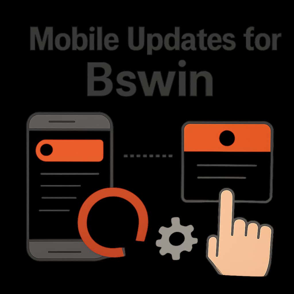 An educational diagram about Bswin mobile updates.