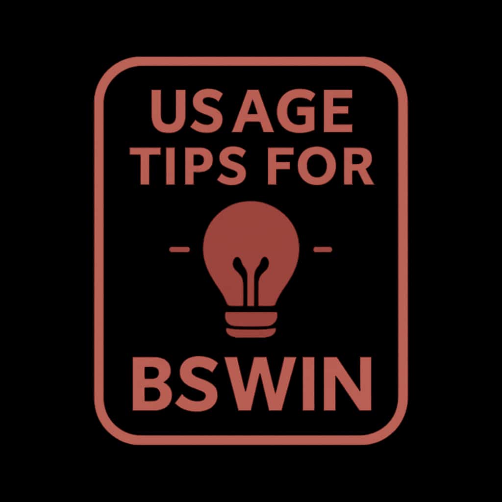 Icon representing usage tips for Bswin