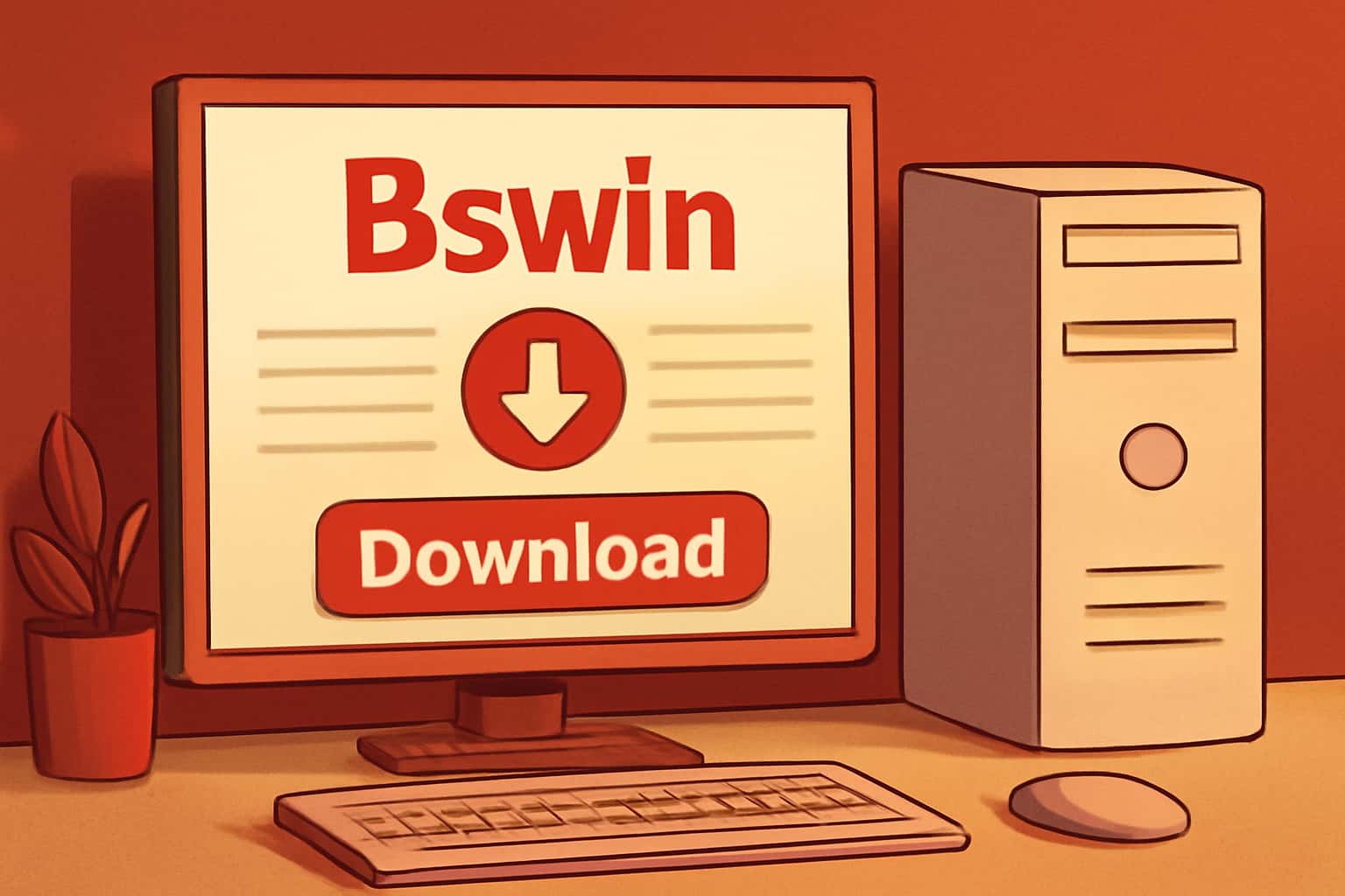 Informational graphic about Bswin Download process.