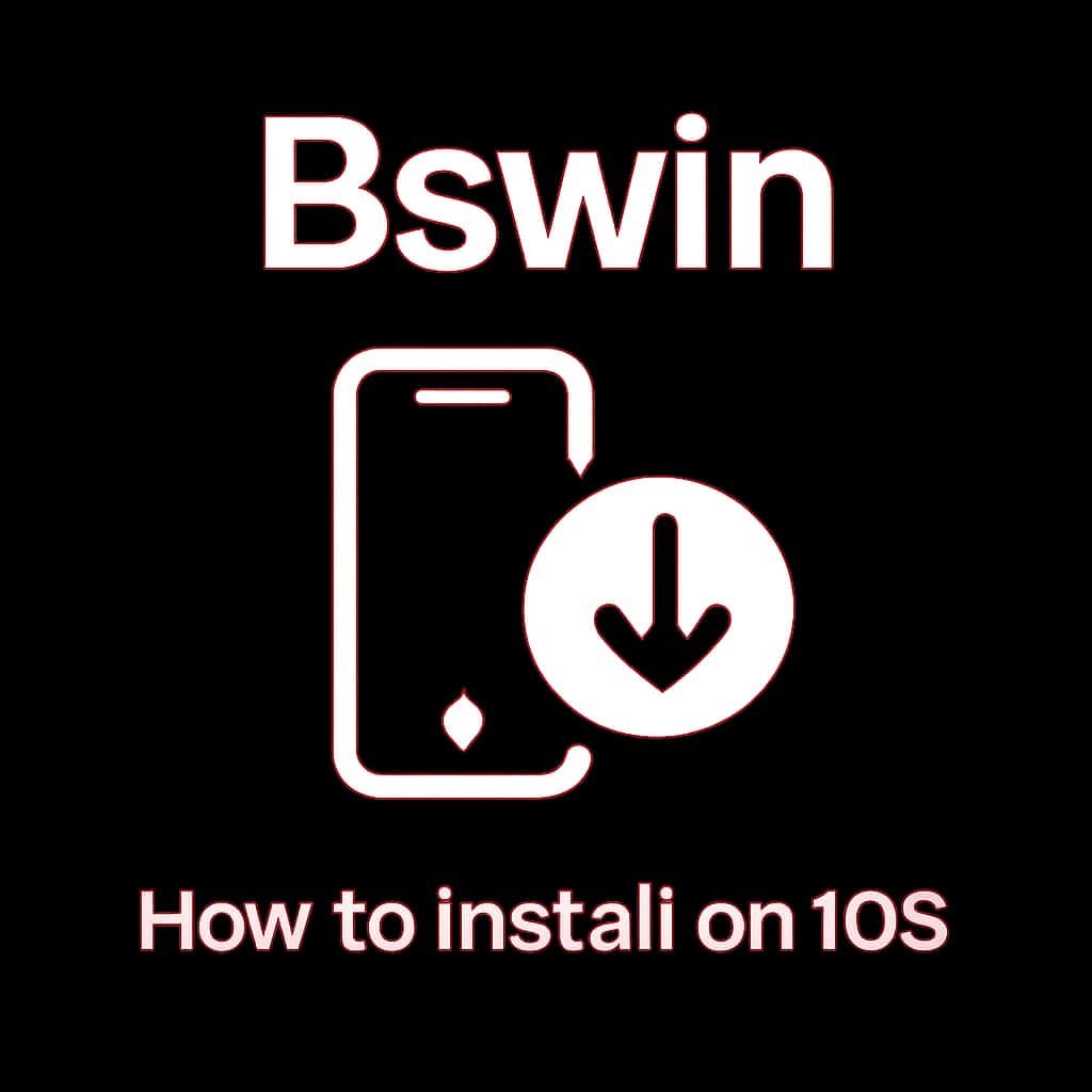 Icon representing Bswin app installation instructions for iOS.