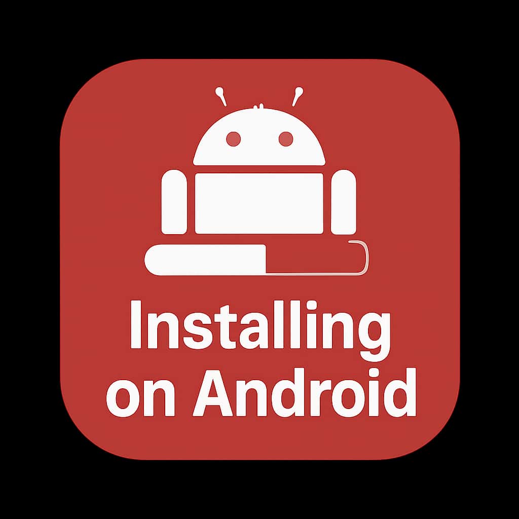 Icon representation of the Bswin installation process.