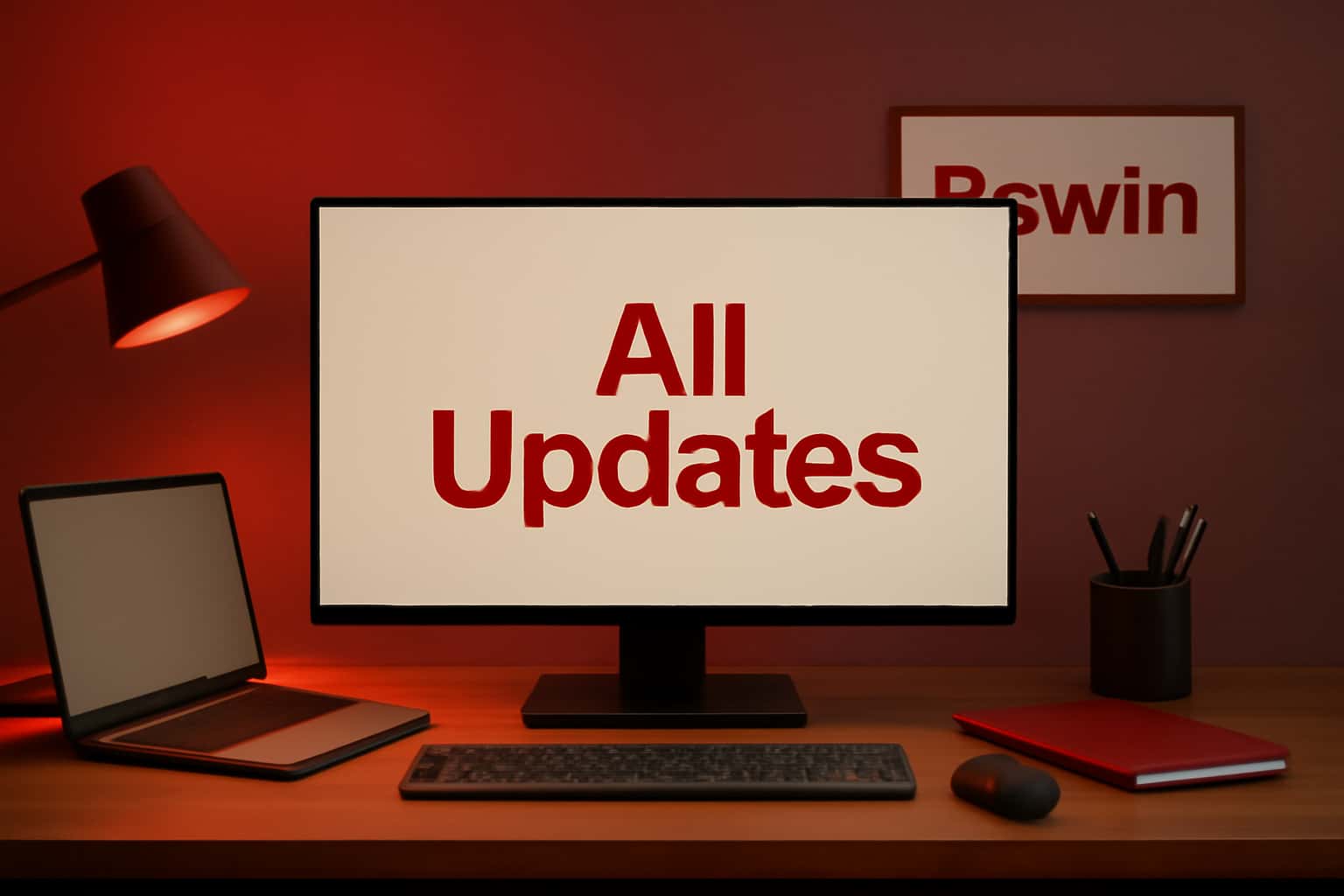 A futuristic visual representation of Bswin updates on a digital interface.