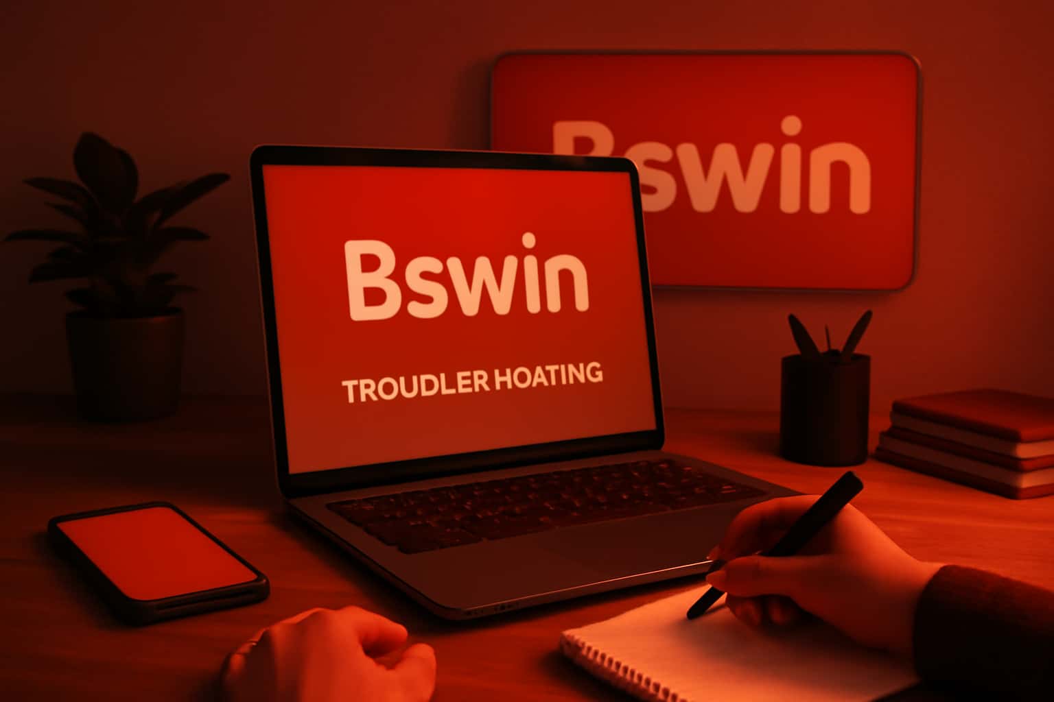 Informational image about troubleshooting the Bswin App.